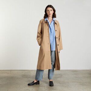 Everlane The Gathered Drape Trench Tan Base - Size XS